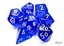 Translucent Blue/white Polyhedral 7-Dice Set - CHX23076